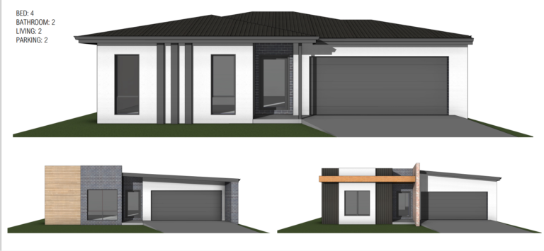 3d structure of 15m wide single storey House at abm homes